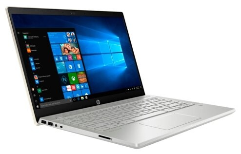 Ноутбук HP PAVILION 14-ce1000 (6AT49EA, PAVILION 14-ce1011ur), бледно-золотистый/серебристый фото 2
