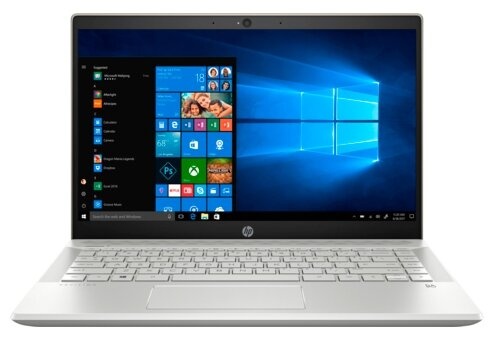 Ноутбук HP PAVILION 14-ce1000 (6AT49EA, PAVILION 14-ce1011ur), бледно-золотистый/серебристый фото 1